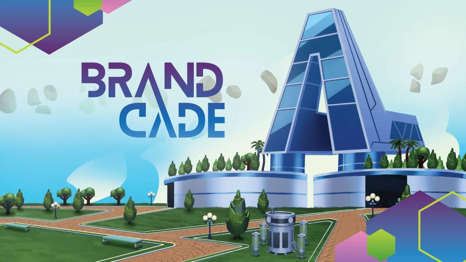 Exterior del Brandcade Hub en Roblox
